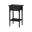BLÄSTÅSEN - Bedside table, black, 50x37x76 cm