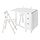 TERJE/NORDEN - table and 2 folding chairs, white/white, 26/89/152 cm | IKEA Indonesia - PE844942_S1