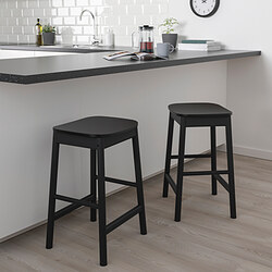 RÖNNINGE - Bar stool, counter height/black, 63 cm