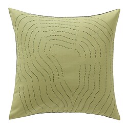 FRÖDD - Cushion cover, green/embroidery, 50x50 cm