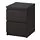 MALM - lemari 2 laci, hitam-cokelat, 40x55 cm | IKEA Indonesia - PE706780_S1