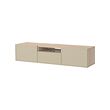 BESTÅ - TV bench, white stained oak effect/Krukmakare beige, 180x42x39 cm