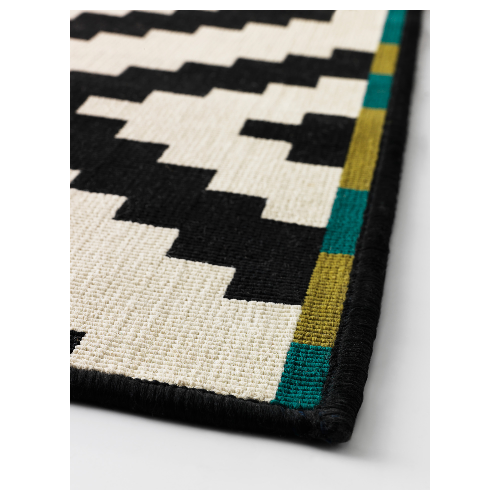 LAPPLJUNG RUTA rug, low pile, white/black IKEA Indonesia