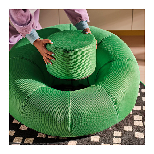 BRÄNNBOLL inflatable gaming lounge chair, bright green | IKEA