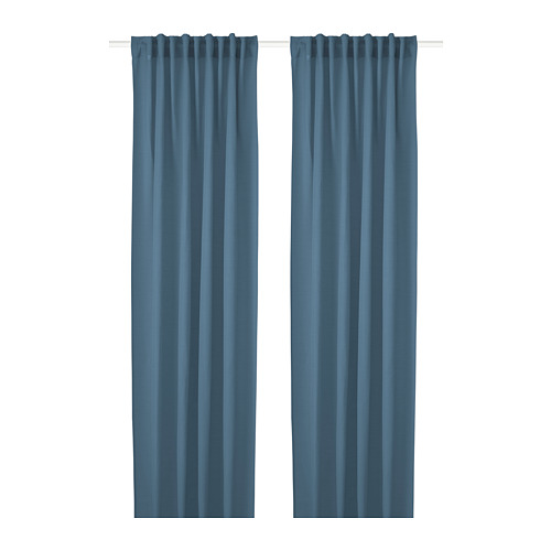 blues curtains