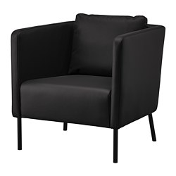 EKERÖ - Kursi berlengan, Bomstad hitam