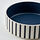 UTSÅDD - mangkuk hewan peliharaan, pola garis-garis hitam-biru/biru tua, 15 cm | IKEA Indonesia - PE924273_S1