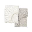 LENAST - Fitted sheet for cot, dotted/moon, 60x120 cm