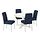 INGATORP/BERGMUND - table and 4 chairs, white/white Kvillsfors dark blue/blue, 110/155 cm | IKEA Indonesia - PE951994_S1