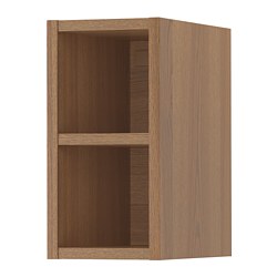 VADHOLMA - Open storage, brown/stained ash, 20x37x40 cm
