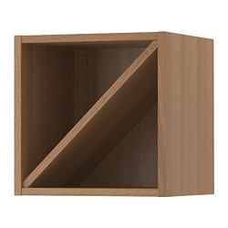 VADHOLMA - Wine shelf, brown/stained ash, 40x37x40 cm