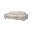 VIMLE - 3-seat sofa, with wide armrests/Gunnared beige
