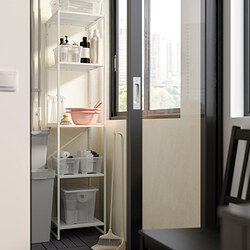 JOSTEIN - Shelving unit, in/outdoor/metal white, 41x40x180 cm