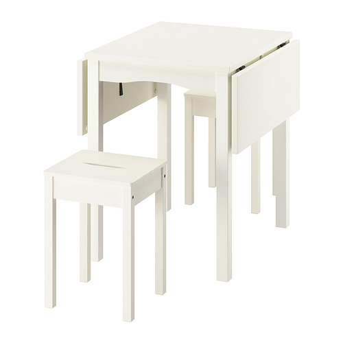 HAUGA/HAUGA table and 2 stools