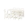 HAUGA/HAUGA - Table and 6 chairs, white/white, 168x74 cm