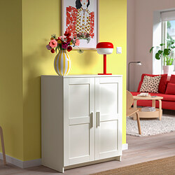 BRIMNES - Kabinet berpintu, putih, 78x95 cm