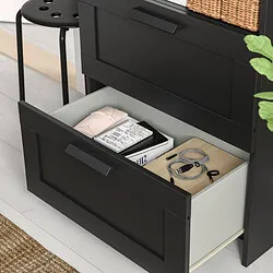 BRIMNES - Bookcase, black, 60x190 cm