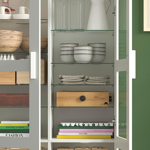 BRIMNES TV storage combination/glass doors