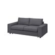 VIMLE - 2-seat sofa-bed, with wide armrests/Gunnared medium grey