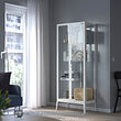 MILSBO - Glass-door cabinet, white, 73x175 cm