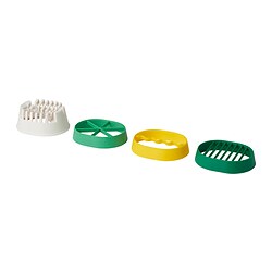 UPPFYLLD - Egg slicer, set of 4, mixed colours
