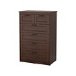 SONGESAND - Chest of 6 drawers, brown, 82x126 cm