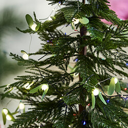 STRÅLA - Rantai pencahayaan LED, Mistletoe dioperasikan dengan baterai/hijau, 2.80 m