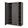 PAX/BERGSBO/ÅHEIM - kombinasi lemari pakaian, abu-abu tua abu-abu tua/cermin kaca, 150x60x236 cm | IKEA Indonesia - PE885397_S1
