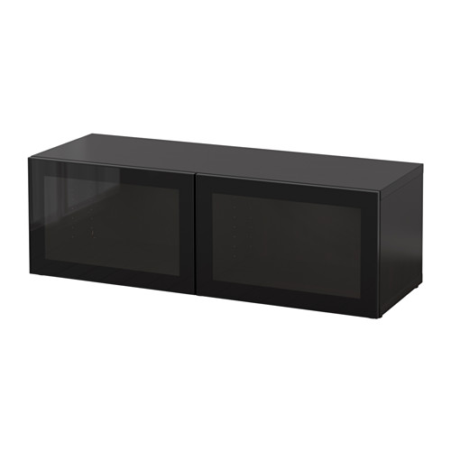 BESTÅ unit rak dengan pintu kaca
