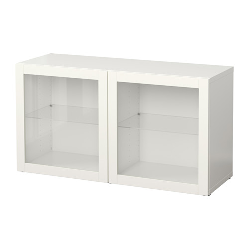 BESTÅ unit rak dengan pintu kaca
