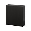 BESTÅ - Shelf unit with door, black-brown/Lappviken black-brown, 60x22x64 cm