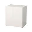 BESTÅ - Shelf unit with door, white/Selsviken high-gloss/white, 60x42x64 cm