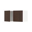 METOD - Kabinet dinding dengan 2 pintu, putih/Sinarp cokelat, 80x37x40 cm