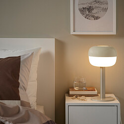 BLÅSVERK - Lampu meja, krem, 36 cm
