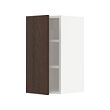 METOD - Wall cabinet with shelves, white/Sinarp brown, 30x37x60 cm