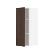 METOD - Kabinet dinding dengan rak, putih/Sinarp cokelat, 30x37x80 cm