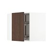 METOD - Kabinet dinding sudut dg karosel, putih/Sinarp cokelat, 68x37x60 cm