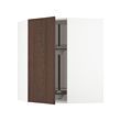 METOD - Kabinet dinding sudut dg karosel, putih/Sinarp cokelat, 68x37x80 cm