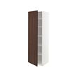 METOD - High cabinet with shelves, white/Sinarp brown, 60x60x200 cm
