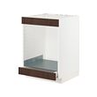 METOD/MAXIMERA - Kbnt dasar u kompor+oven dg laci, putih/Sinarp cokelat, 60x60x80 cm