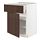 METOD/MAXIMERA - base cabinet with drawer/door, white/Sinarp brown, 60x60x80 cm | IKEA Indonesia - PE802427_S1