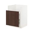 METOD/MAXIMERA - Kabinet dasar u wastafel TALLSJÖN, putih/Sinarp cokelat, 60x60 cm
