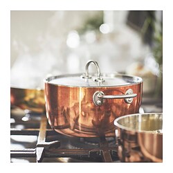 FINMAT - Pot with lid, copper/stainless steel, 3 l