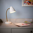 ISNÅLEN - LED work lamp, white/brass-colour
