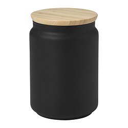 EKLATERA - Jar with lid, black, 1 l