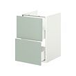 ENHET - Base cb f washbasin w 2 drawers, white/pale grey-green, 40x42x60 cm