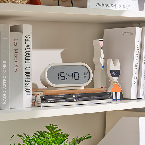 RÖDSTRÄFSE jam alarm dengan higro/termometer