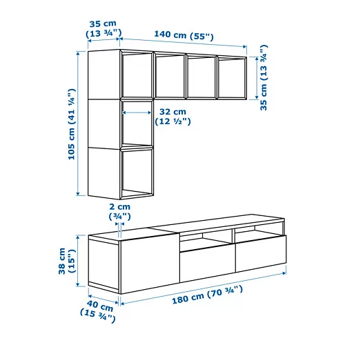 EKET/BESTÅ Measurement Illustration