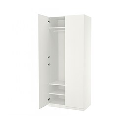 PAX/FORSAND - Lemari pakaian, putih/putih, 100x60x236 cm