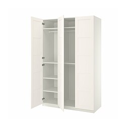 PAX/BERGSBO - Kombinasi lemari pakaian, putih/putih, 150x60x236 cm
